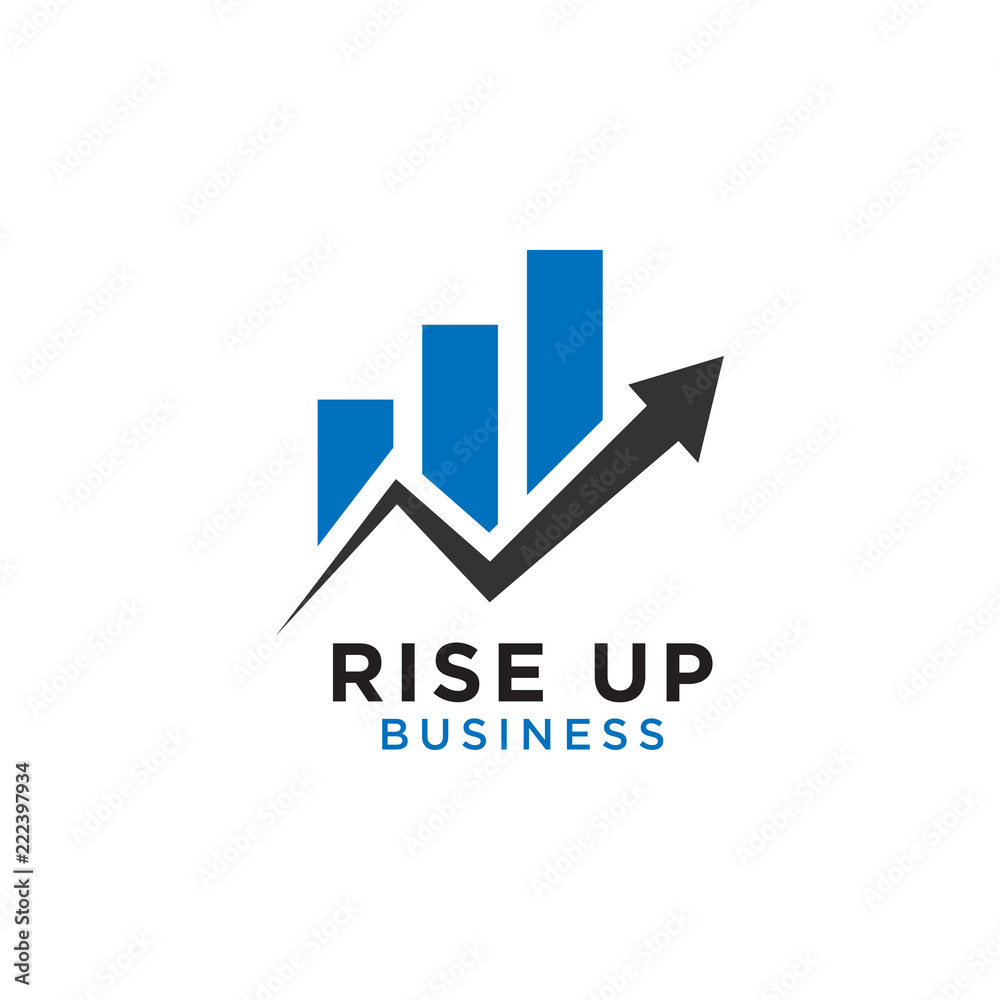Rising up statistic bar business consulting logo Rising up statistic bar business consulting logo