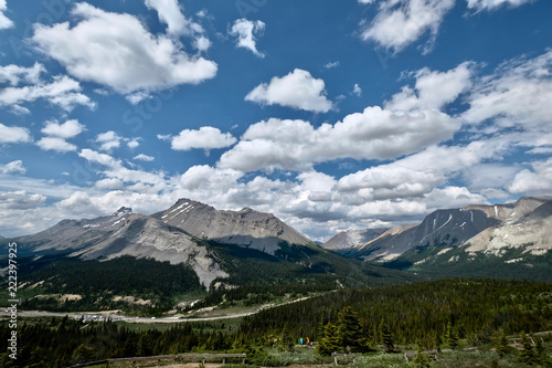 Landscape in Canadian Rocky Mountains. Patterson Ridge trail. Banff Jasper National Park. Alberta. Canada. 