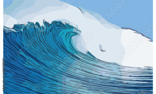 sea wave pattern, vector