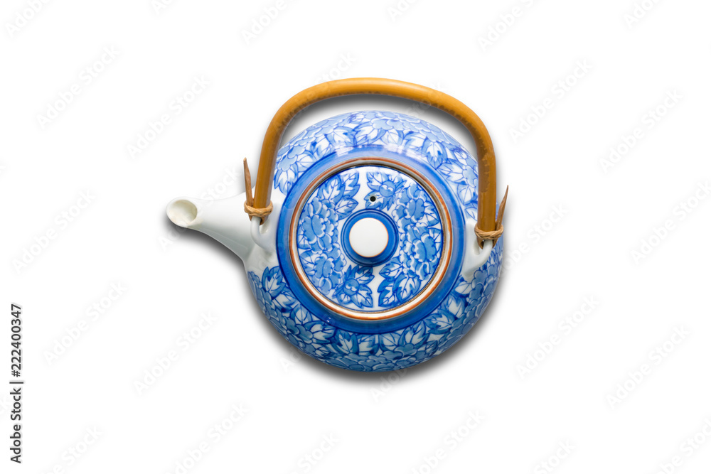 Top view tea pot isolated on white backgorund. Top view tea pot isolated on white backgorund.