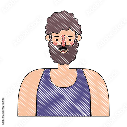 young man with beard avatar character