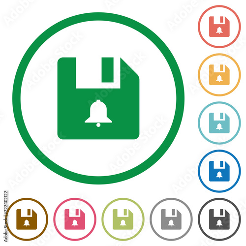 File alerts flat icons with outlines