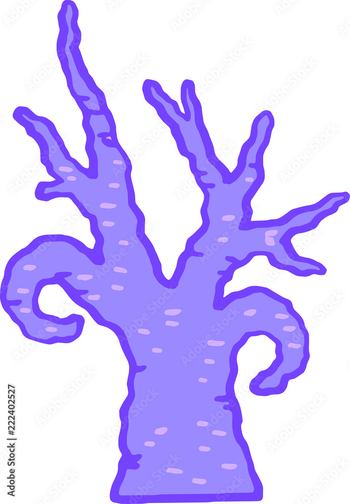 Illustration of Halloween tree Illustration of Halloween tree