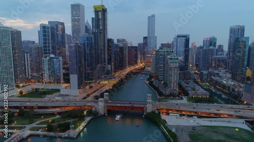 Dusk on Lake Shore Drive Chicago