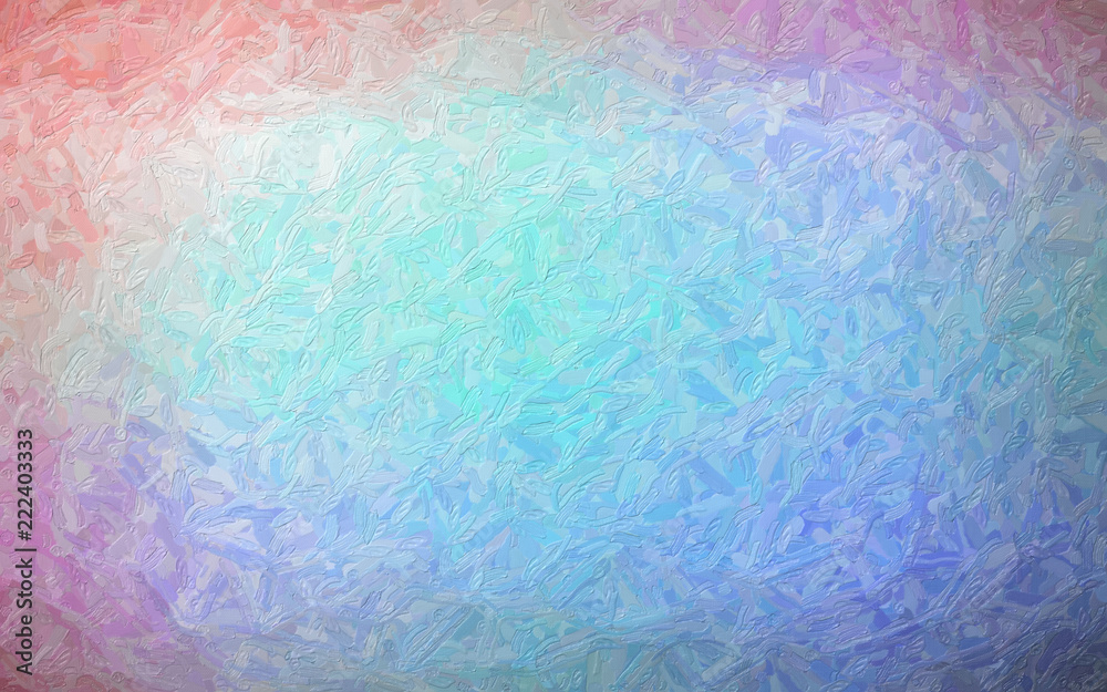 Abstract illustration of blue green white and red Impressionist Impasto background, digitally generated.