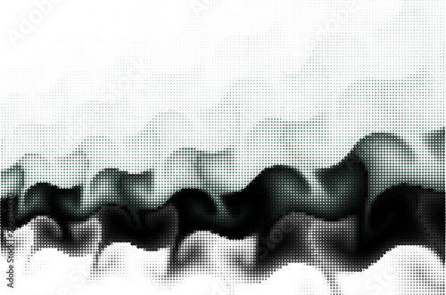 Smooth delicate waves - halftone vector design