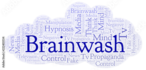 Brainwash word cloud. photo