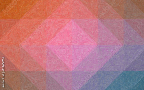 Abstract illustration of pink orange and blue Realistic Impasto background, digitally generated.
