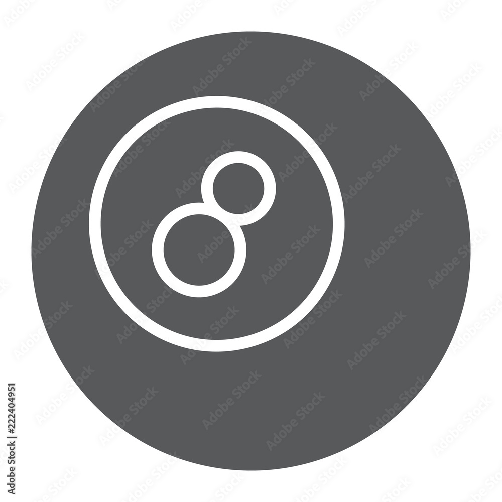 Pool ball glyph icon, game and sport, ball sign, vector graphics, a solid pattern on a white background, eps 10. Pool ball glyph icon, game and sport, ball sign, vector graphics, a solid pattern on a white background, eps 10.