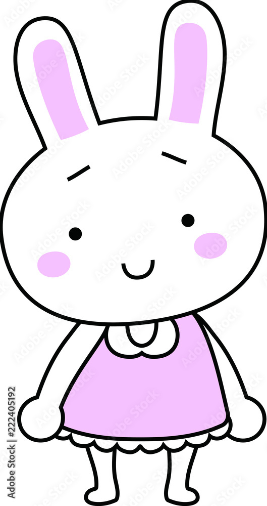 Cute Rabbit child's emotional expression Cute Rabbit child's emotional expression