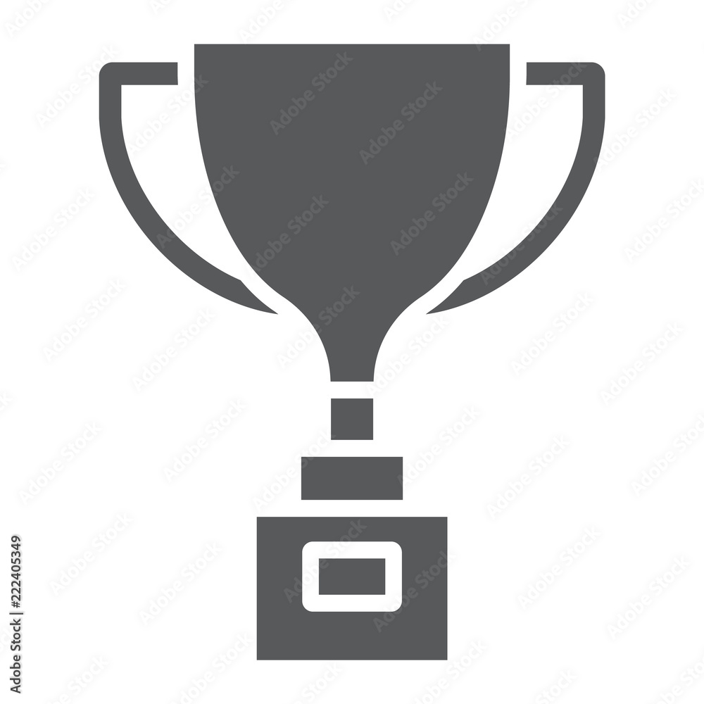 Award cup glyph icon, win and prize, trophy cup sign, vector graphics, a solid pattern on a white background, eps 10. Award cup glyph icon, win and prize, trophy cup sign, vector graphics, a solid pattern on a white background, eps 10.