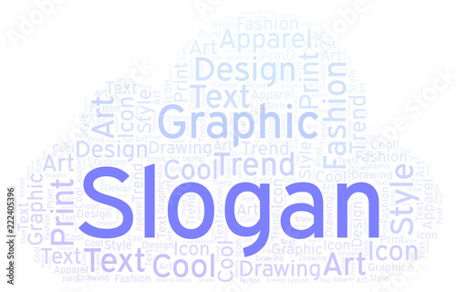 Slogan word cloud.