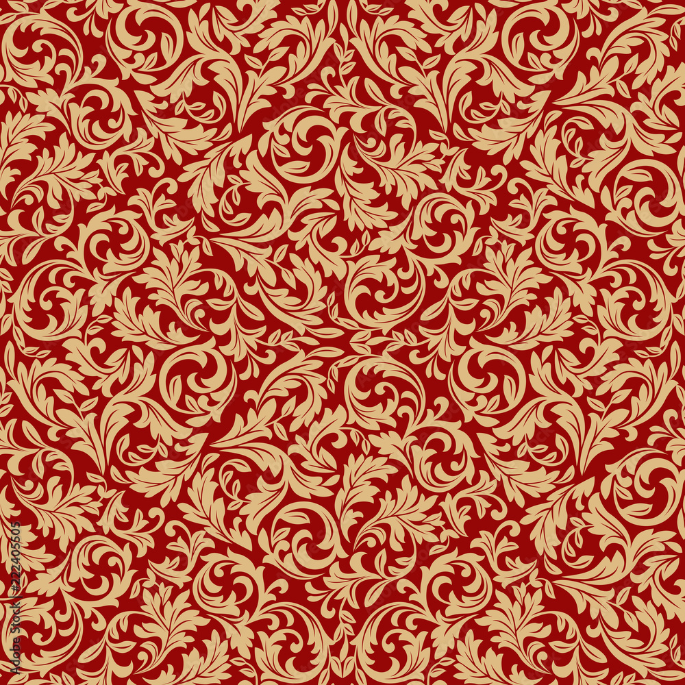 Gold Red Design Pattern Red And Gold Vintage Wallpaper