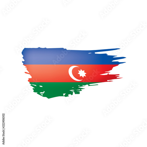 Azerbaijan flag, vector illustration on a white background