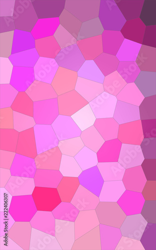 Abstract illustration of Vertical pink bright Big Hexagon background, digitally generated.