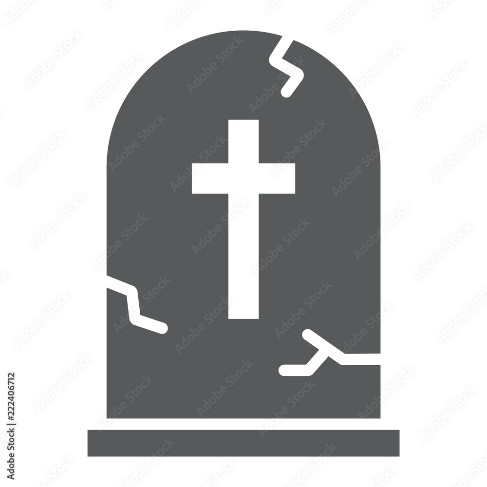 Tombstone glyph icon, halloween and death, grave sign, vector graphics, a solid pattern on a white background Tombstone glyph icon, halloween and death, grave sign, vector graphics, a solid pattern on a white background