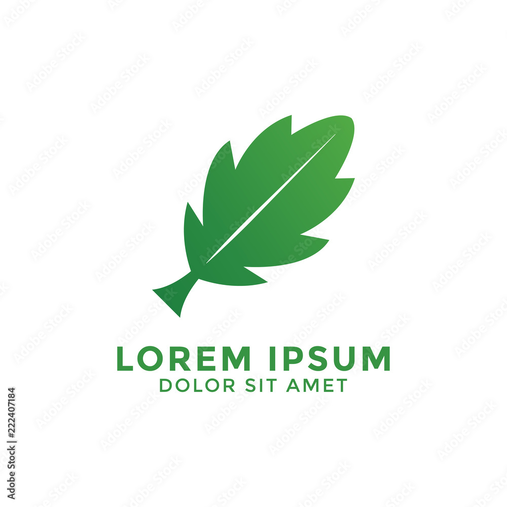 Green leaf logo icon design template vector Green leaf logo icon design template vector