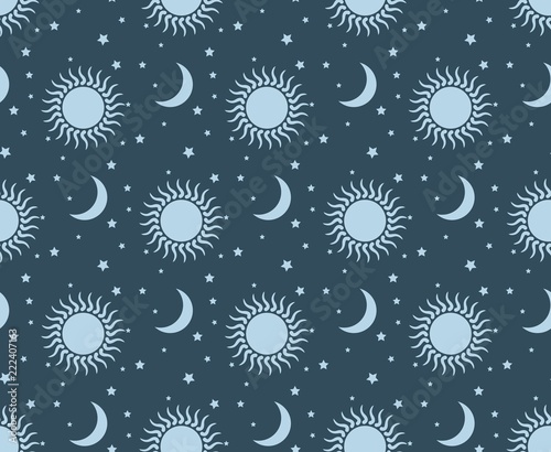 Background with sun and moon.