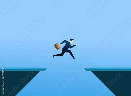 Business people concept jump and hold bag