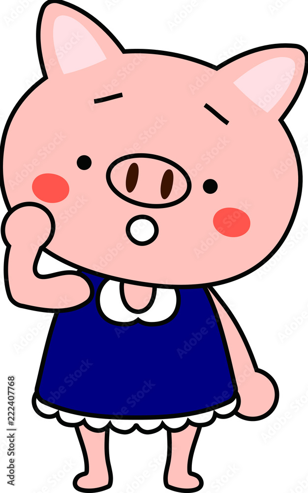 Pig child's emotional expression Pig child's emotional expression