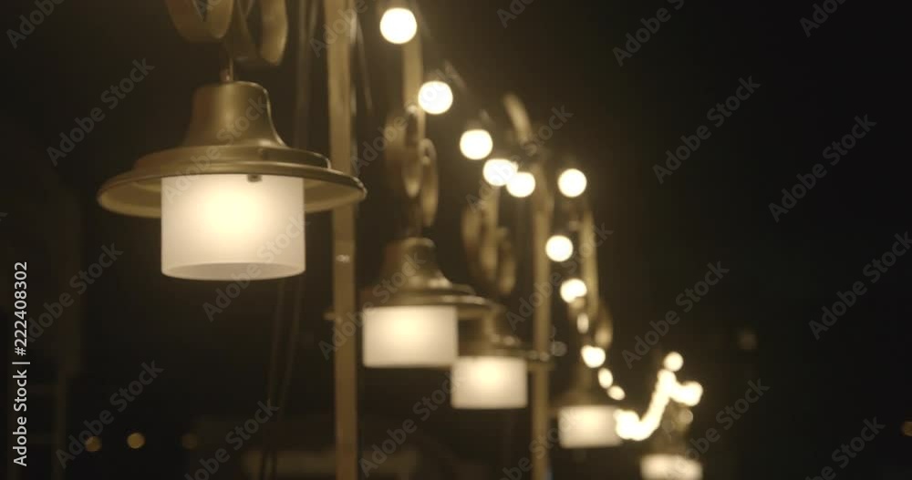 Circus outdoor lights slow motion in the night, 4K DCI PRORES HQ Circus outdoor lights slow motion in the night, 4K DCI PRORES HQ