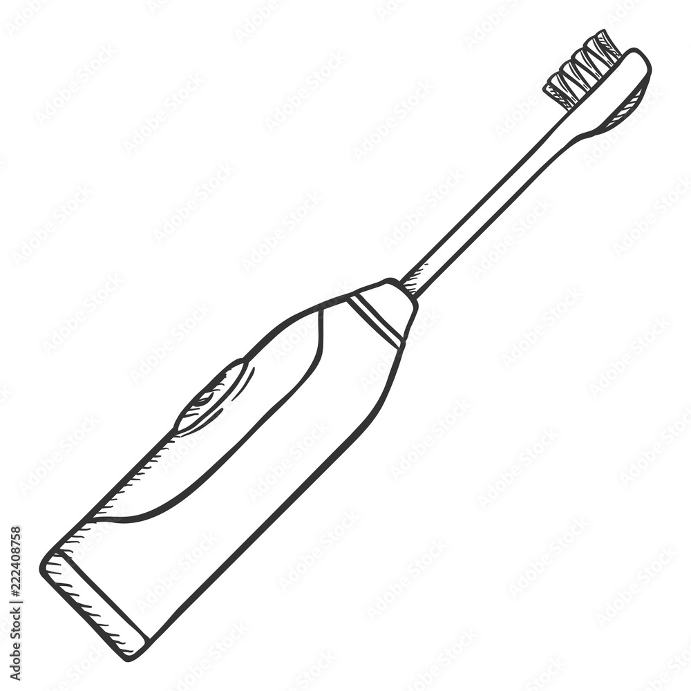Obraz premium Vector Cartoon Illustration - White Tube of Toothpaste with Toothbrush