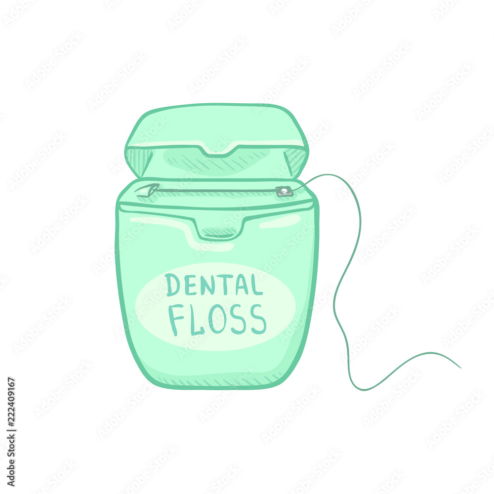 Vector Cartoon Illustration - White Tube of Toothpaste with Toothbrush