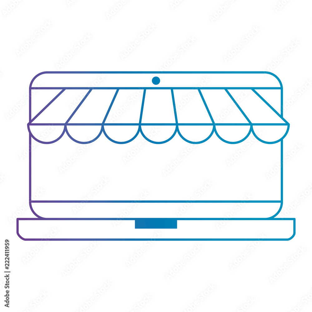 laptop with parasol icon