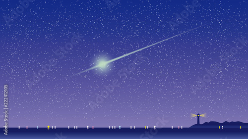 星空と流星