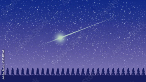 星空と流星
