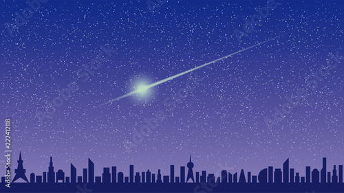 星空と流星
