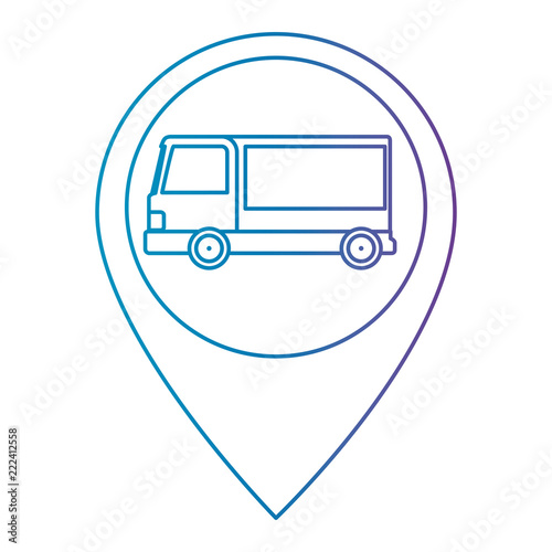 delivery service truck in pin location