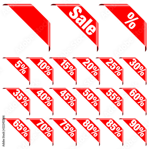 Banner Set "Sale" Red