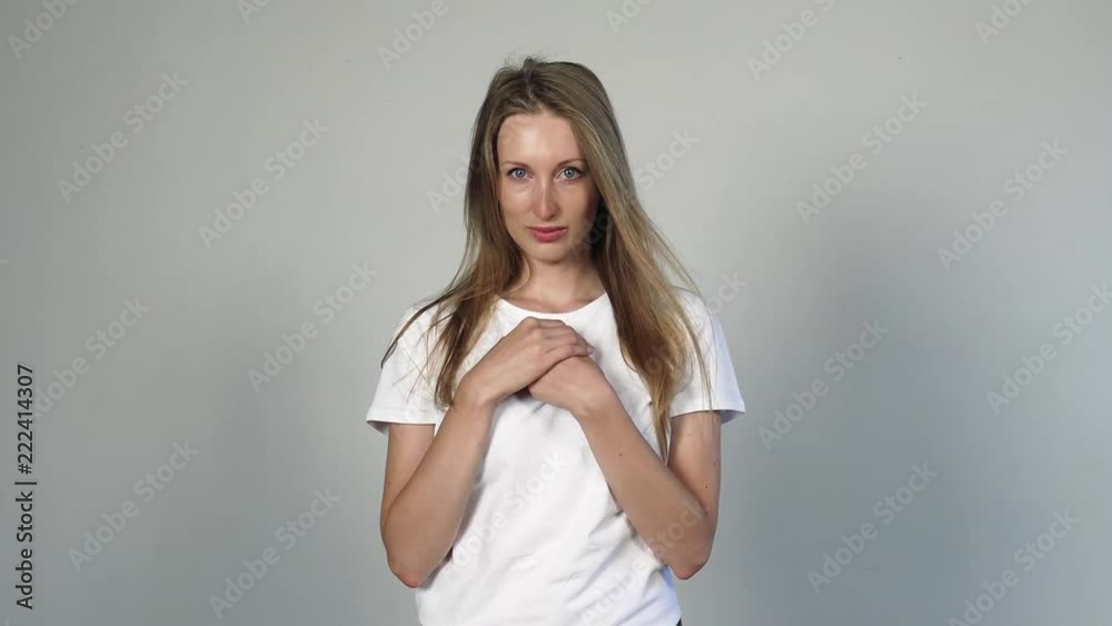 Attractive girl with flying long hair Attractive girl with flying long hair