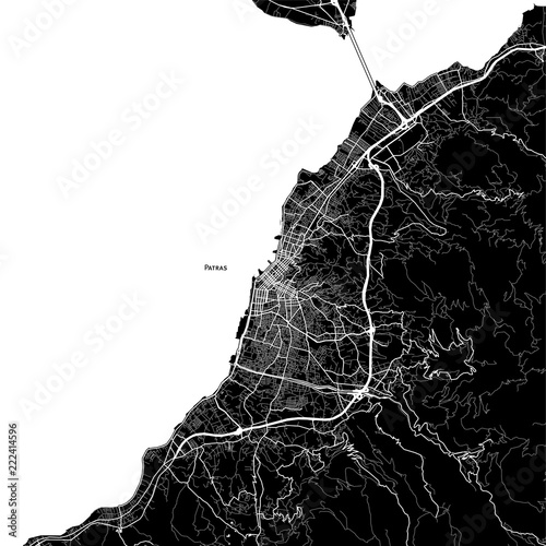 Photo Area map of Patras, Greece