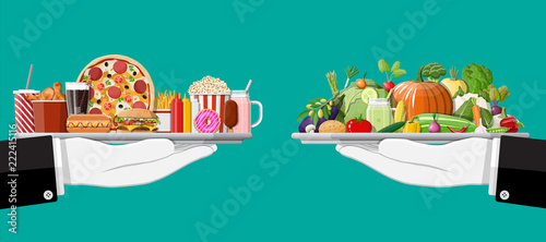 Greasy cholesterol vs. vitamins food