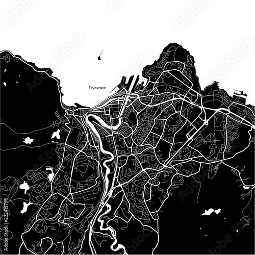 Fotografie, Obraz Area map of Trondheim, Norway