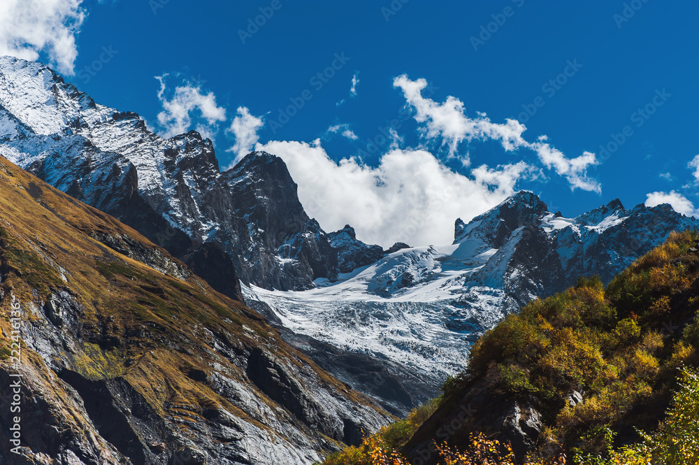 Autumn mountain landscape in the Caucasus mountains