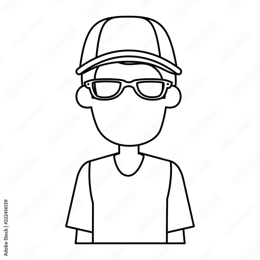 young man with cap character