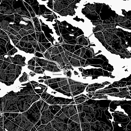 Fotografi Area map of Stockholm, Sweden