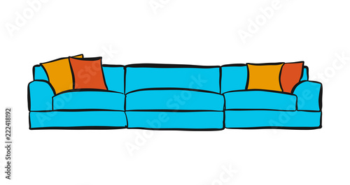 comfortable couch with three parts