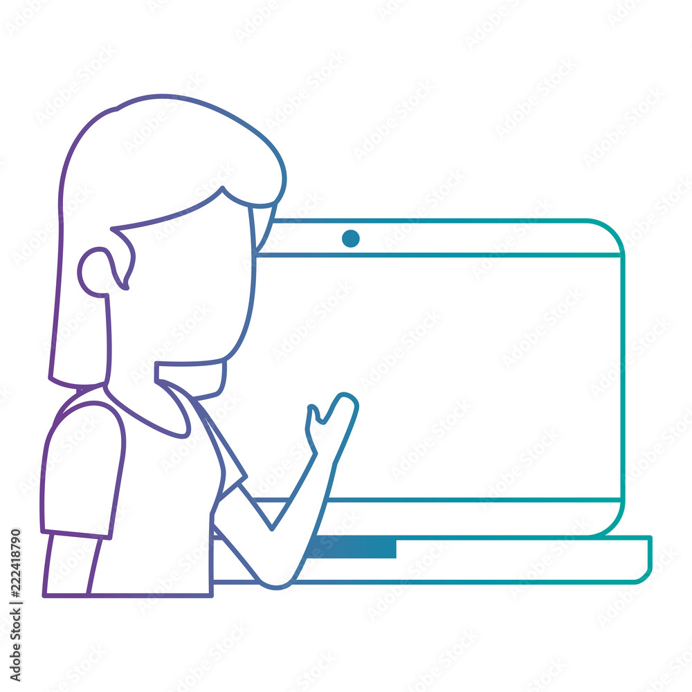 woman with laptop computer woman with laptop computer