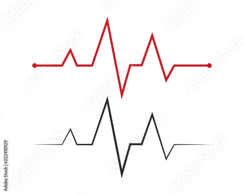 Pulse line ilustration vector