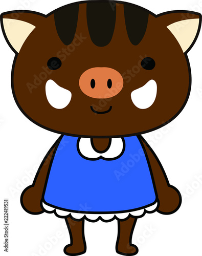 Cute Boar child's emotional expression