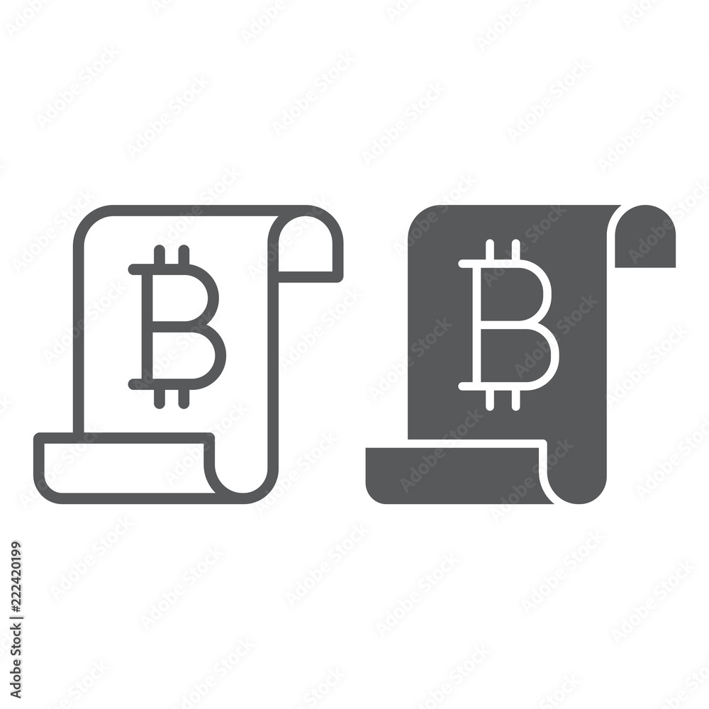 Distributed ledger line and glyph icon, finance Distributed ledger line and glyph icon, finance