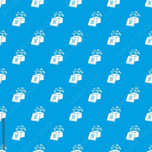 Box discounts on twenty fifth of november pattern vector seamless blue repeat for any use