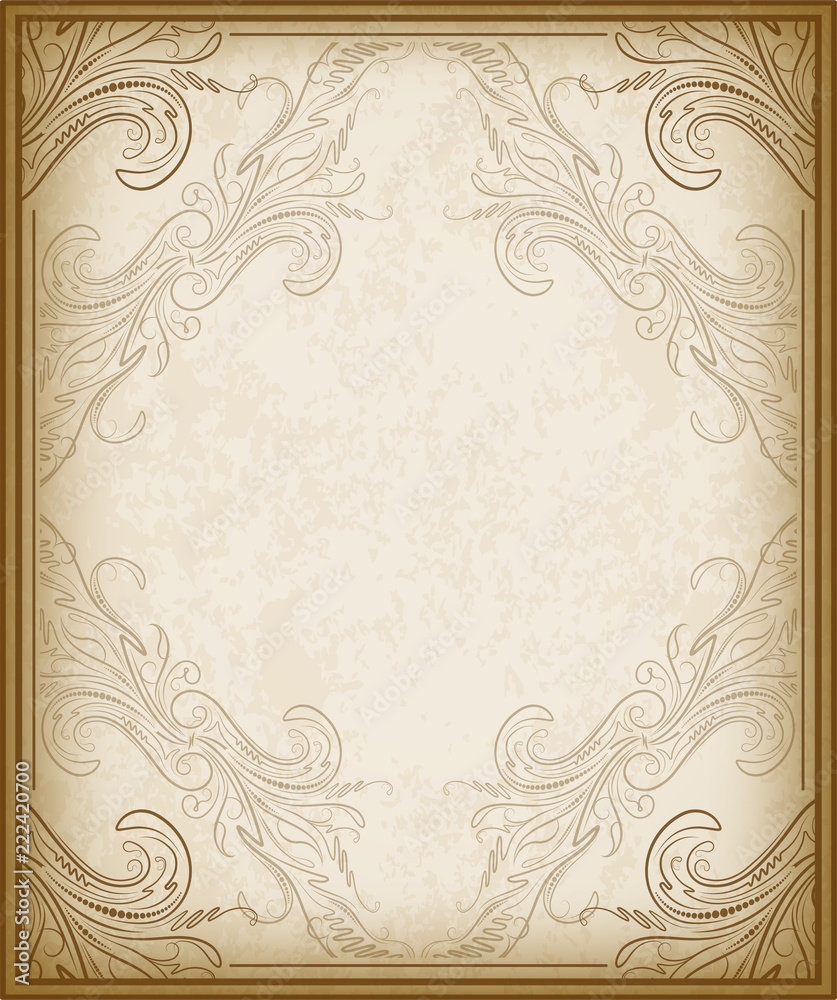 Old frame with the blacked out edges and a blank space for text. Retro vintage greeting card, invitation or template for notes. Old frame with the blacked out edges and a blank space for text. Retro vintage greeting card, invitation or template for notes.