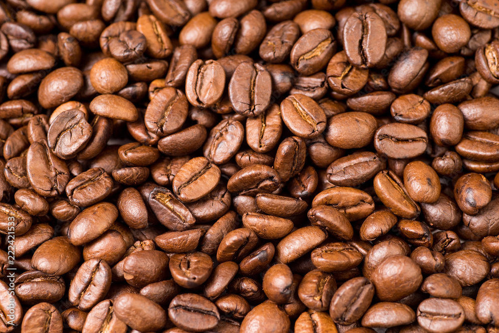 full frame Roasted organic delicious coffee beans full frame Roasted organic delicious coffee beans