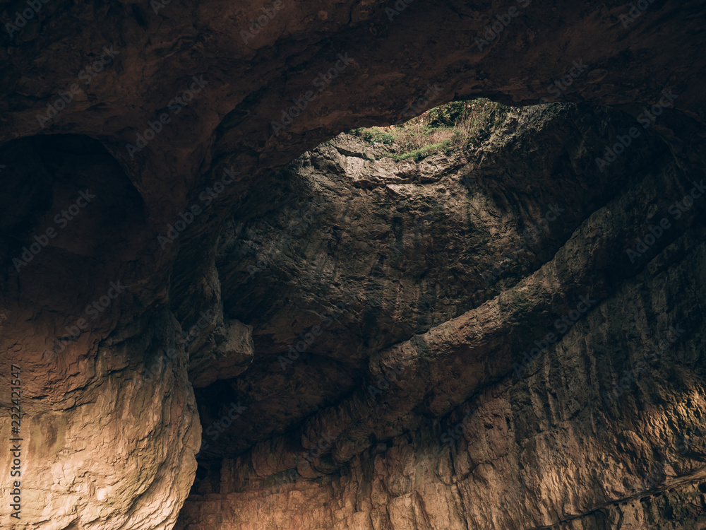 Cave interior at Szelim Cave, Hungary