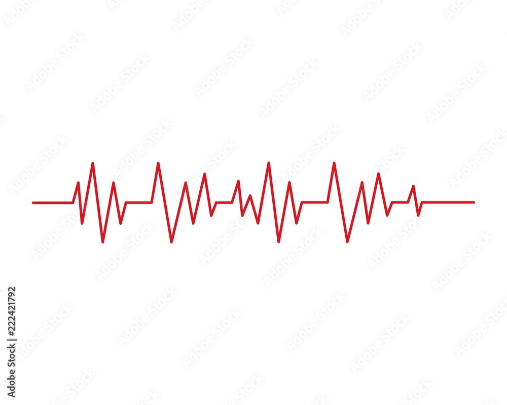 heart beat line vector
